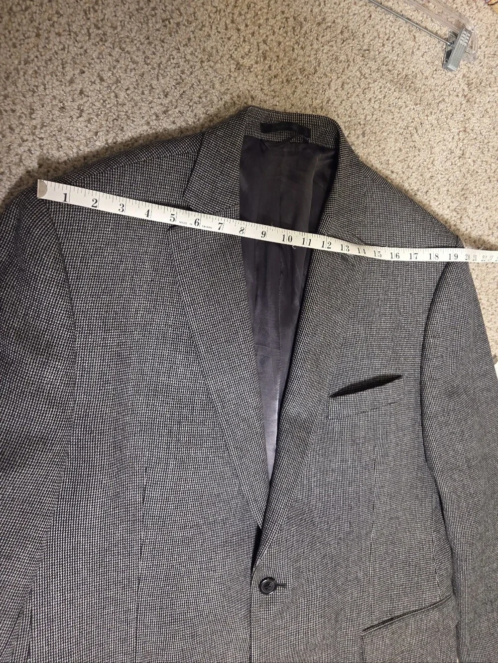 Lauren Ralph Lauren Mens 46 R Wool Sport Coat Blazer Jacket Elbow Patch 2 Button
